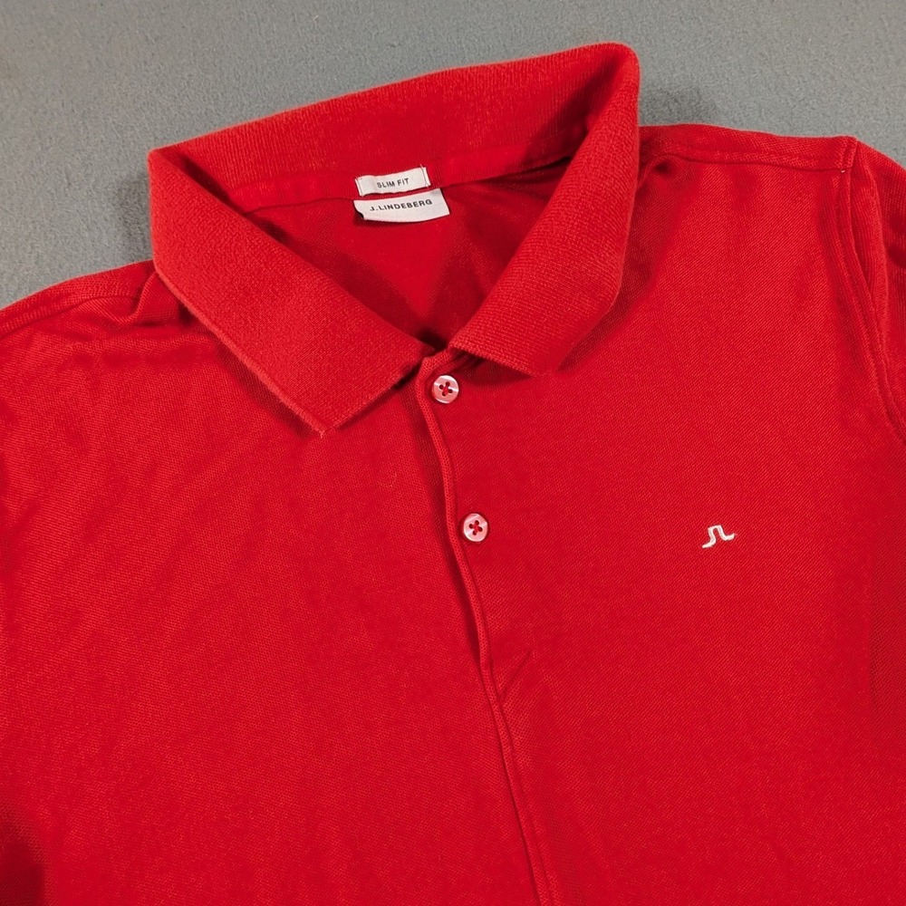 J. Lindeberg Polo Shirt Mens Small Slim JL Pique Short Sleeve Golf Logo